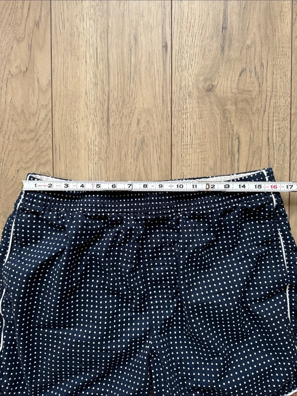J. Crew Polka Dot Shorts Men’s Large Navy Blue Drawstring Lounge Casual